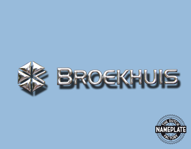 3D chroom tekst Broekhuis