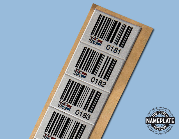 Aluminium folie Barcode rechthoek